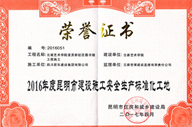 2016年度昆明市安全尺度化工地